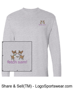 Heather -Long Sleeve - Embroidered Logo Design Zoom